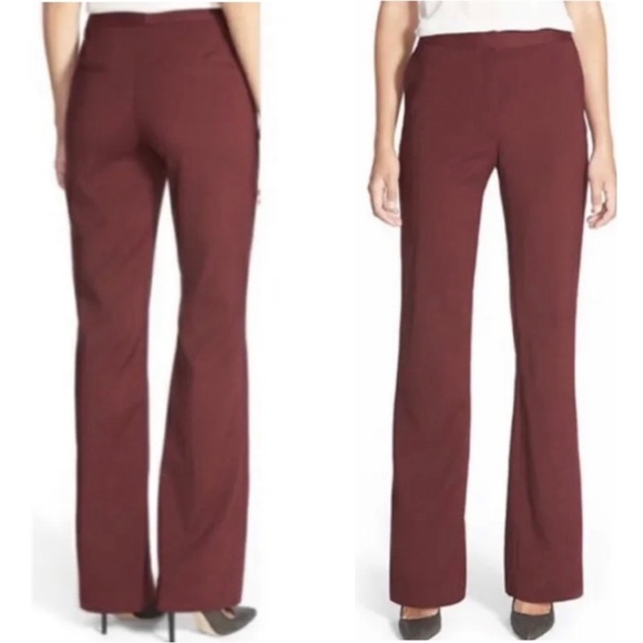 Trouve Pants - 🌹TROUVE maroon burgundy stretch plain front trouser dress pants Sz 2